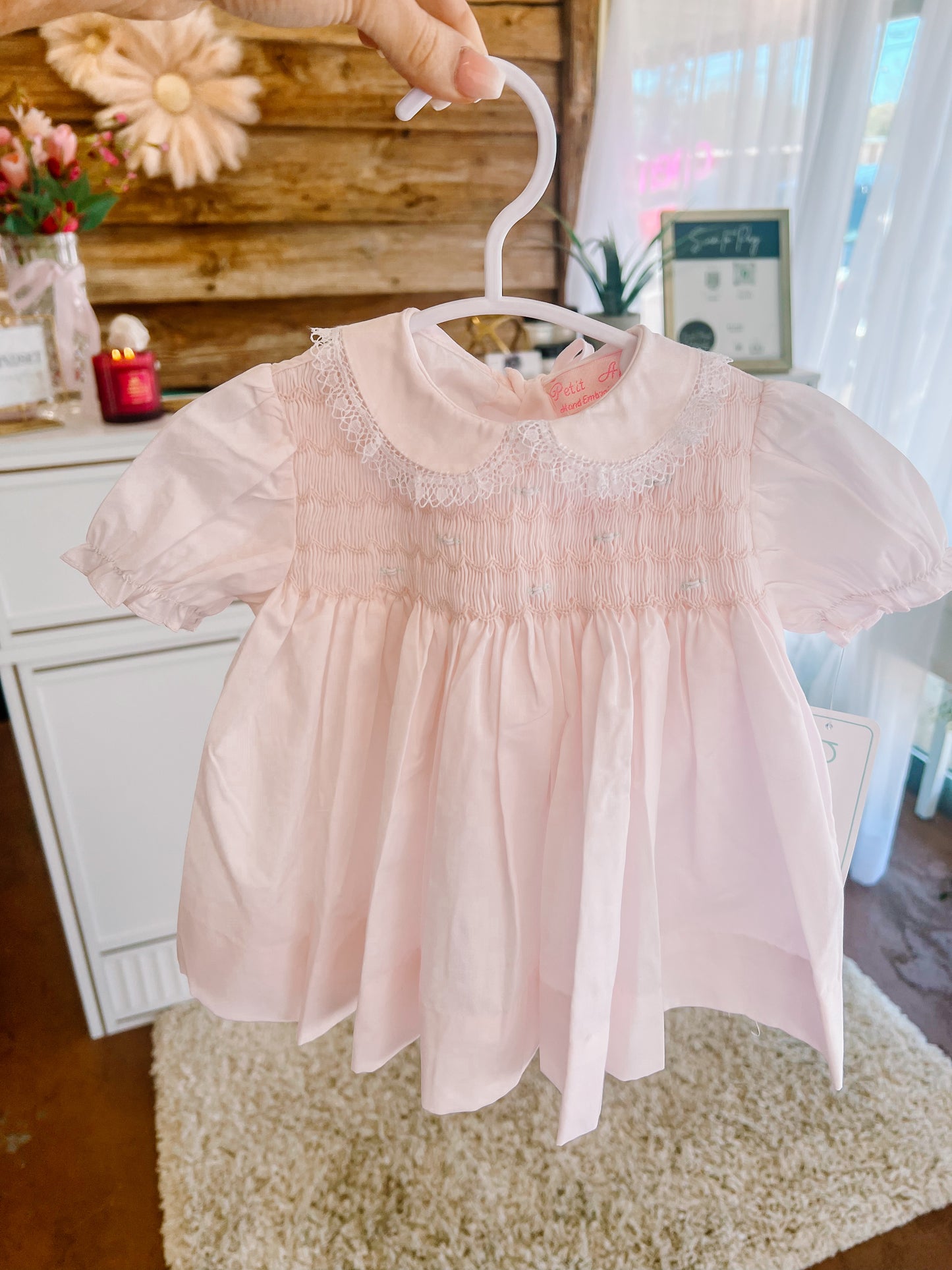 Petit Ami Girls Bubble with Bonnet Pink